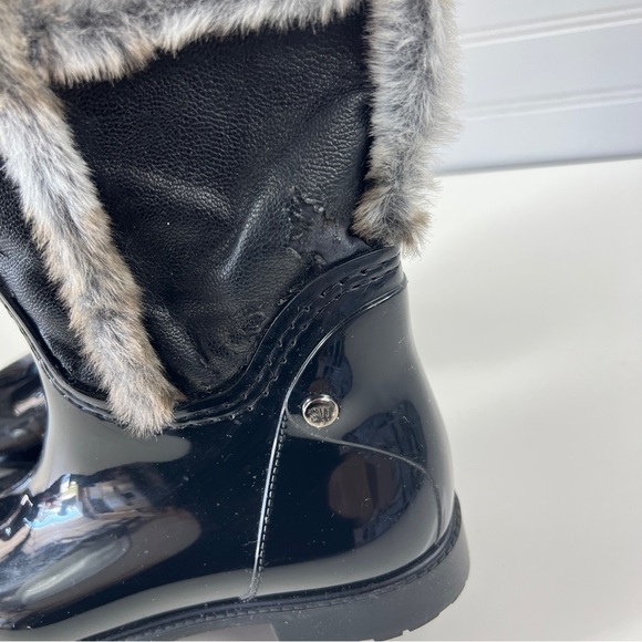 Stuart Weitzman Rebooting Faux-Fur-Trimmed Rain Boots Sz 7.5/38 - Picture 9 of 14